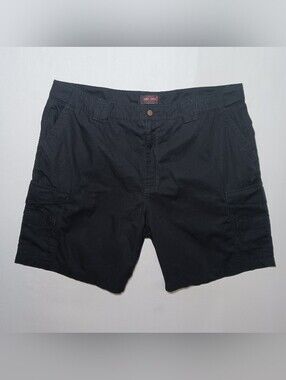 Tru-Spec Mens Ripstop Cargo Shorts 48 Black Canvas 9" Inseam